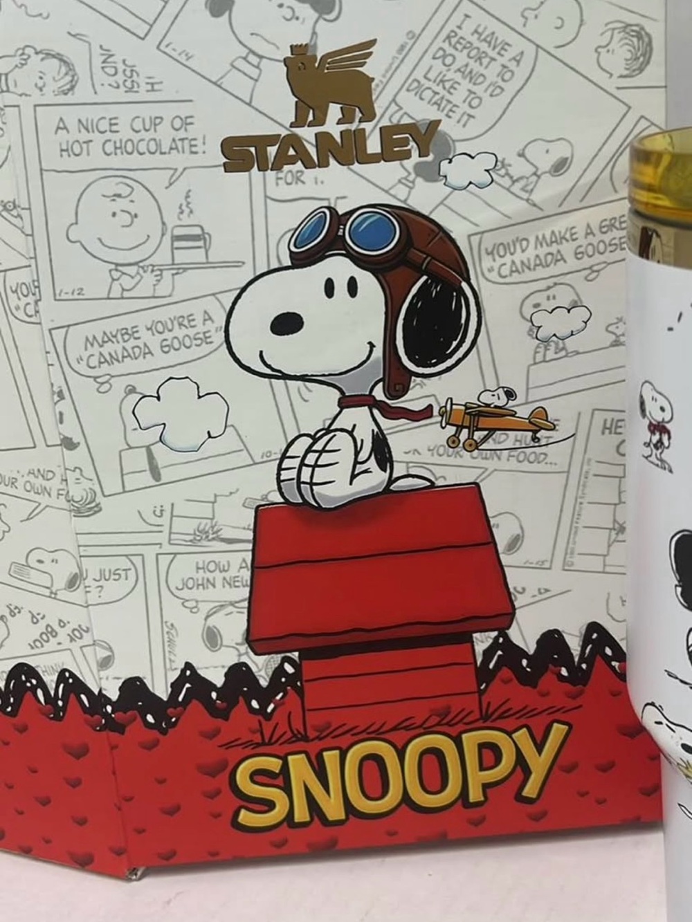 Stanley Snoopy White & Yellow Insulated Party Tumbler - Picture 2 of 4